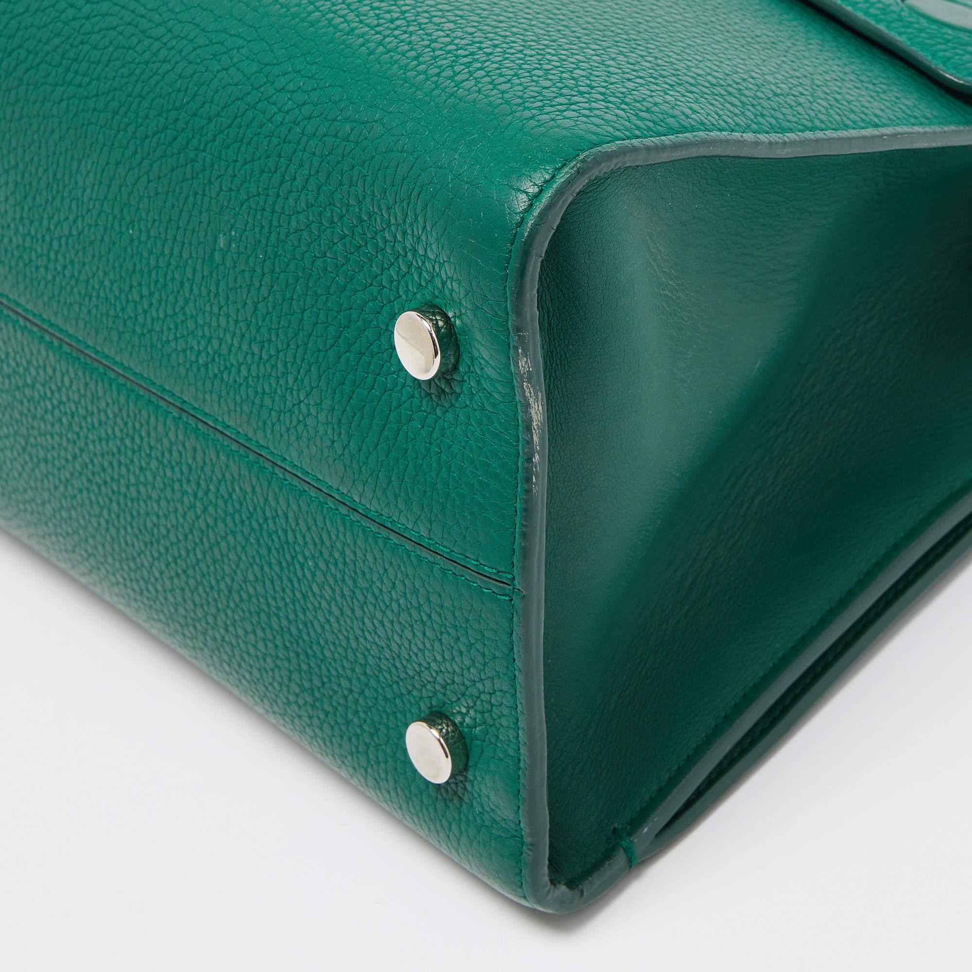 Dior Green Leather Medium Diorever Bag 11