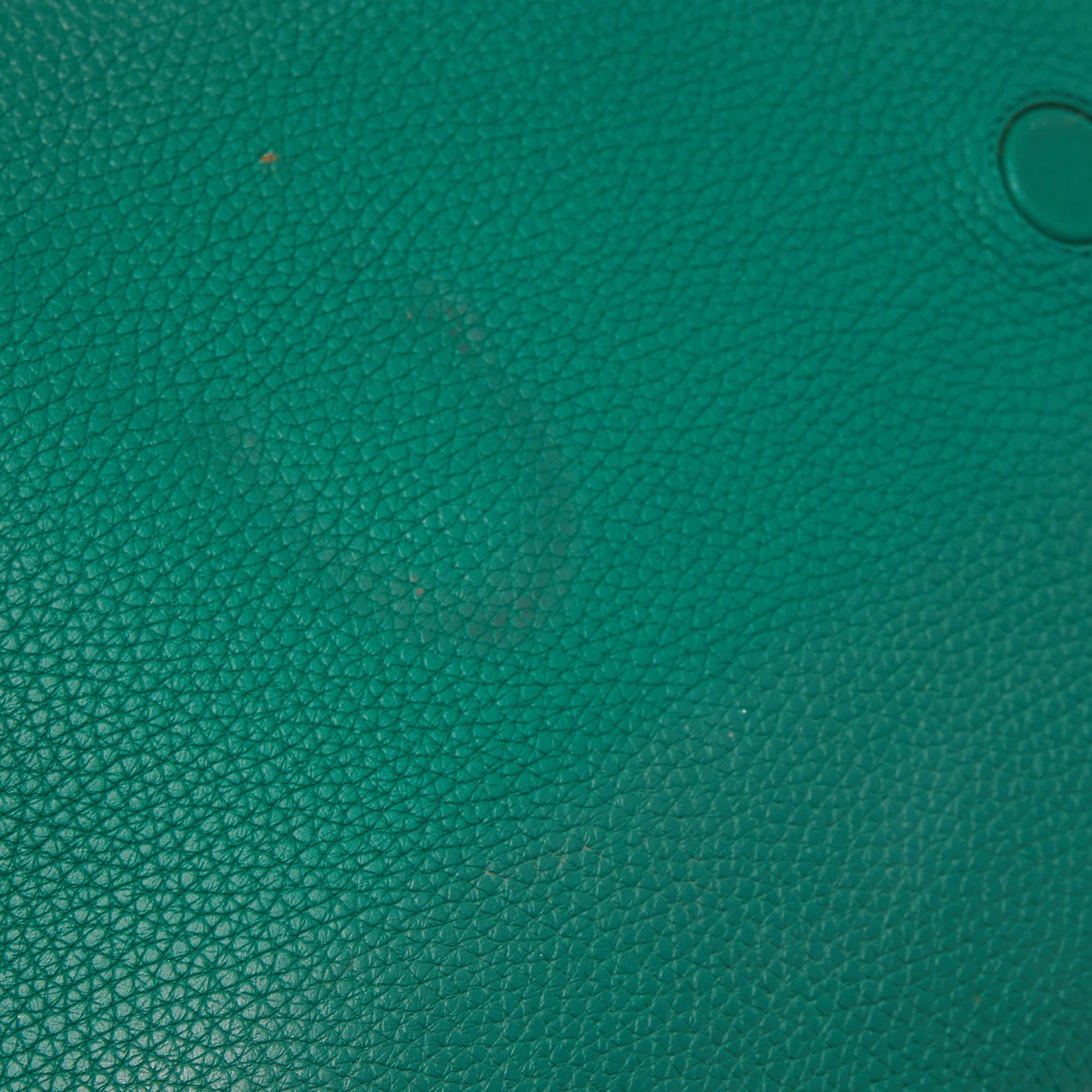 Dior Green Leather Medium Diorever Bag For Sale 14