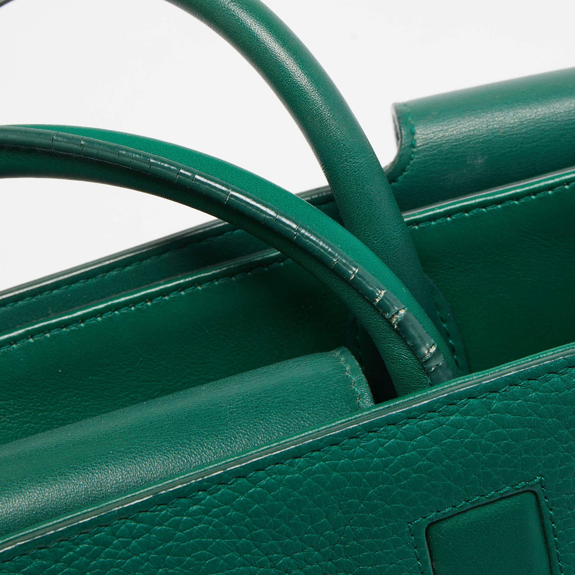 Dior Green Leather Medium Diorever Bag For Sale 1