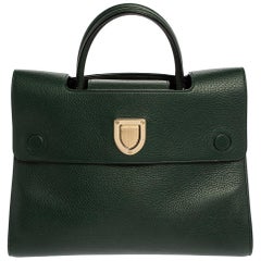 Dior Green Leather Medium Diorever Bag