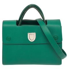 Dior Green Leather Medium Diorever Bag
