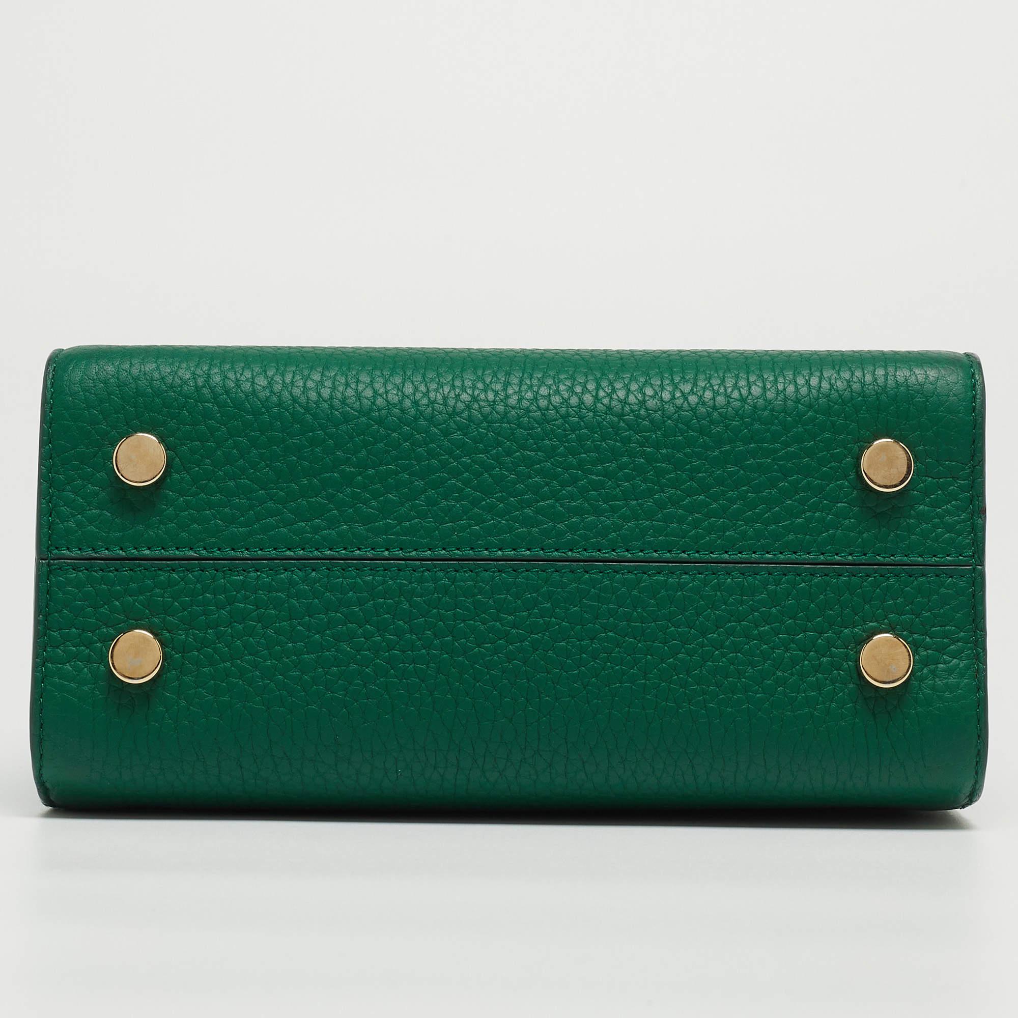 Dior Green Leather Mini Diorever Top Handle Bag 1