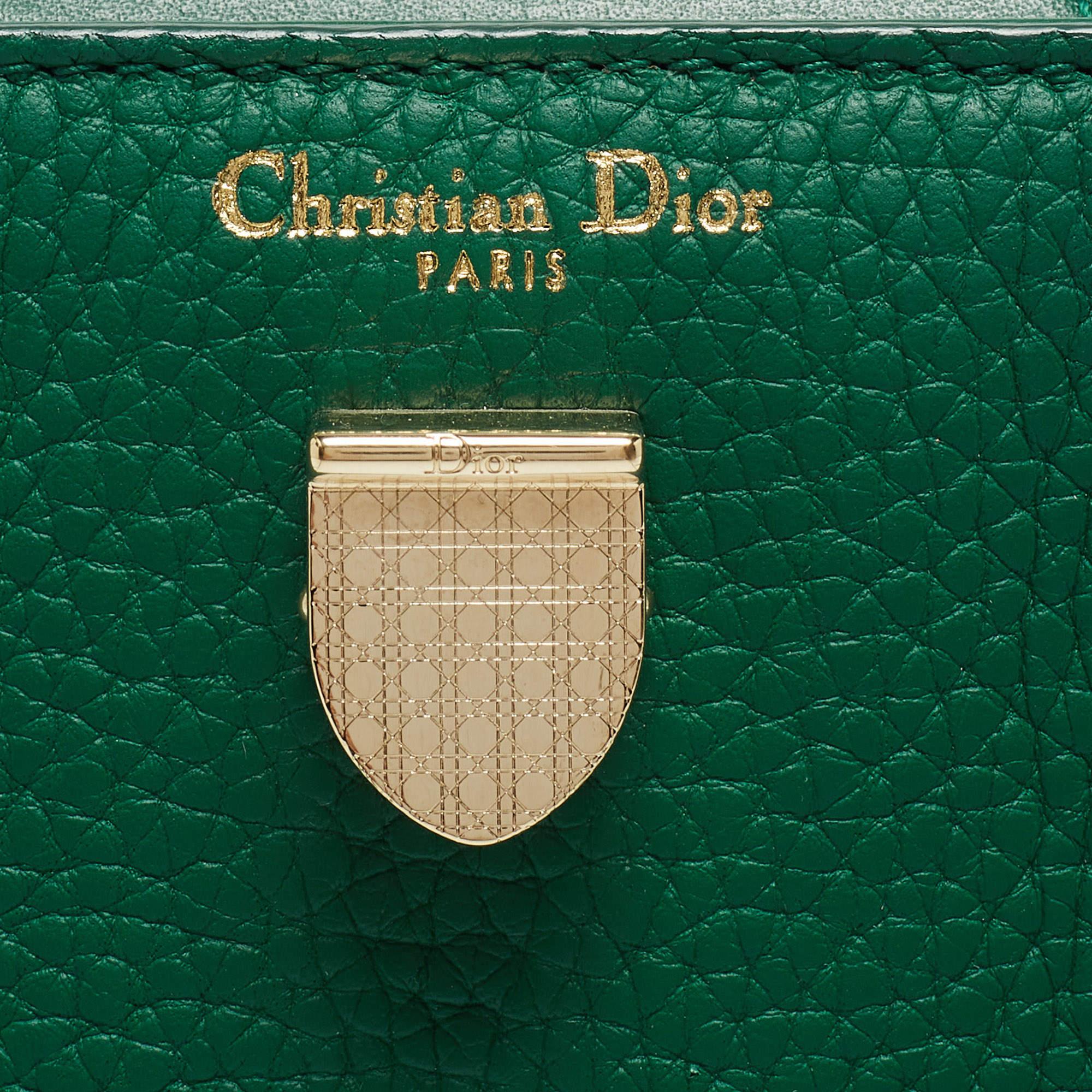 Dior Green Leather Mini Diorever Top Handle Bag 4