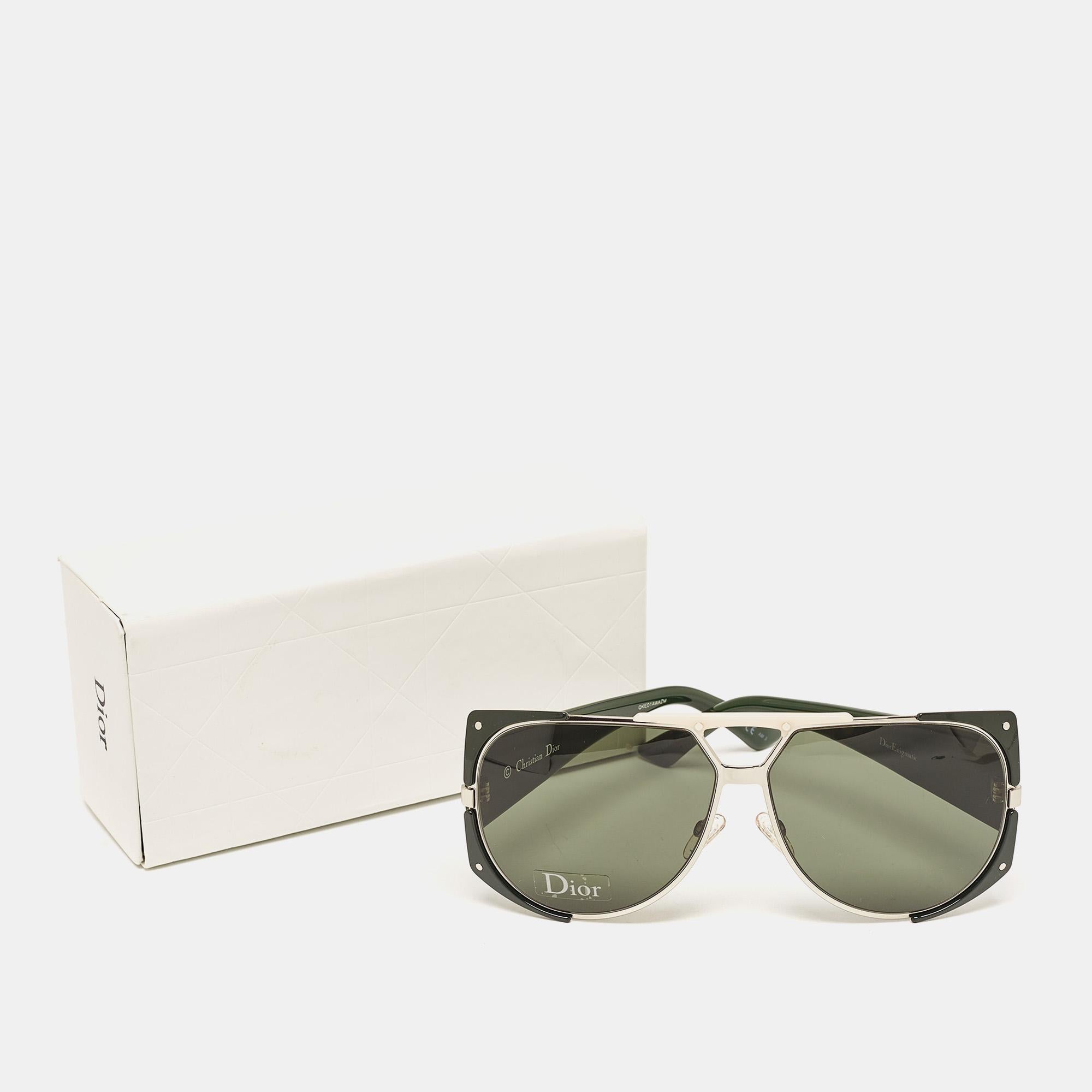 Women's Dior Green PGD85 Enigmatic Oversized Sunglasses For Sale
