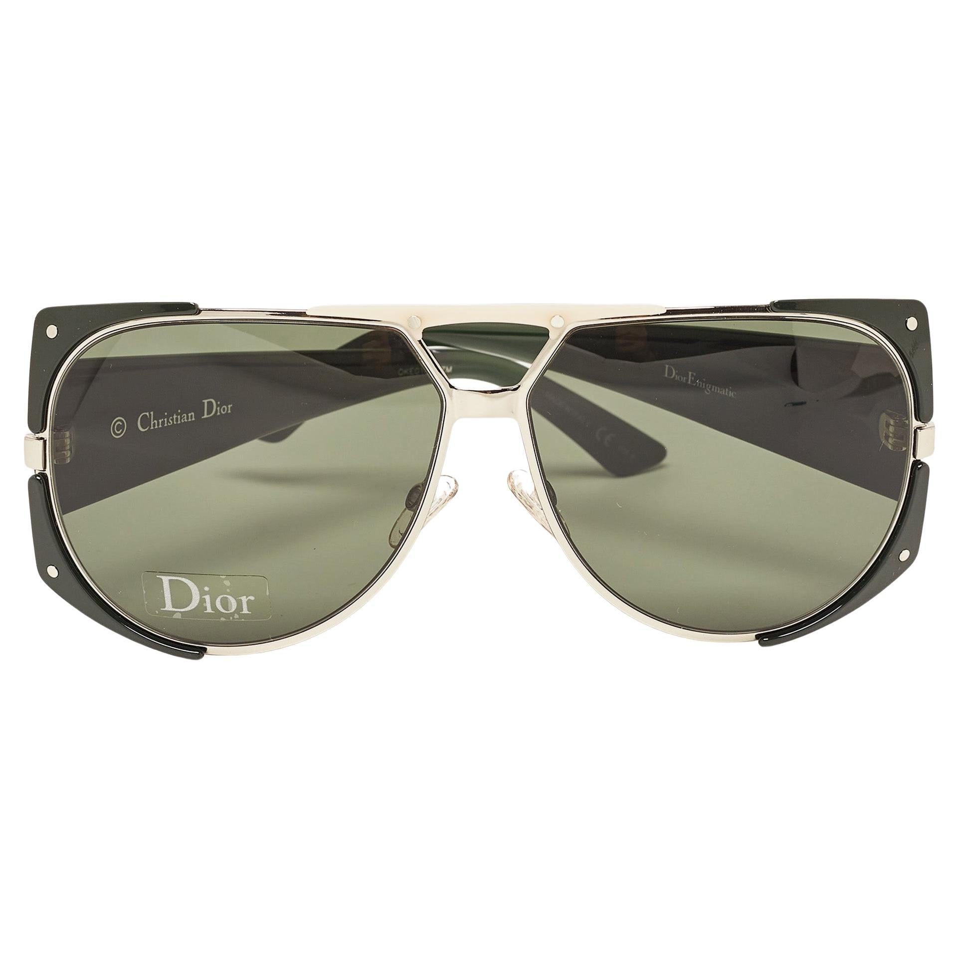 Dior Green PGD85 Enigmatic Oversized Sunglasses For Sale