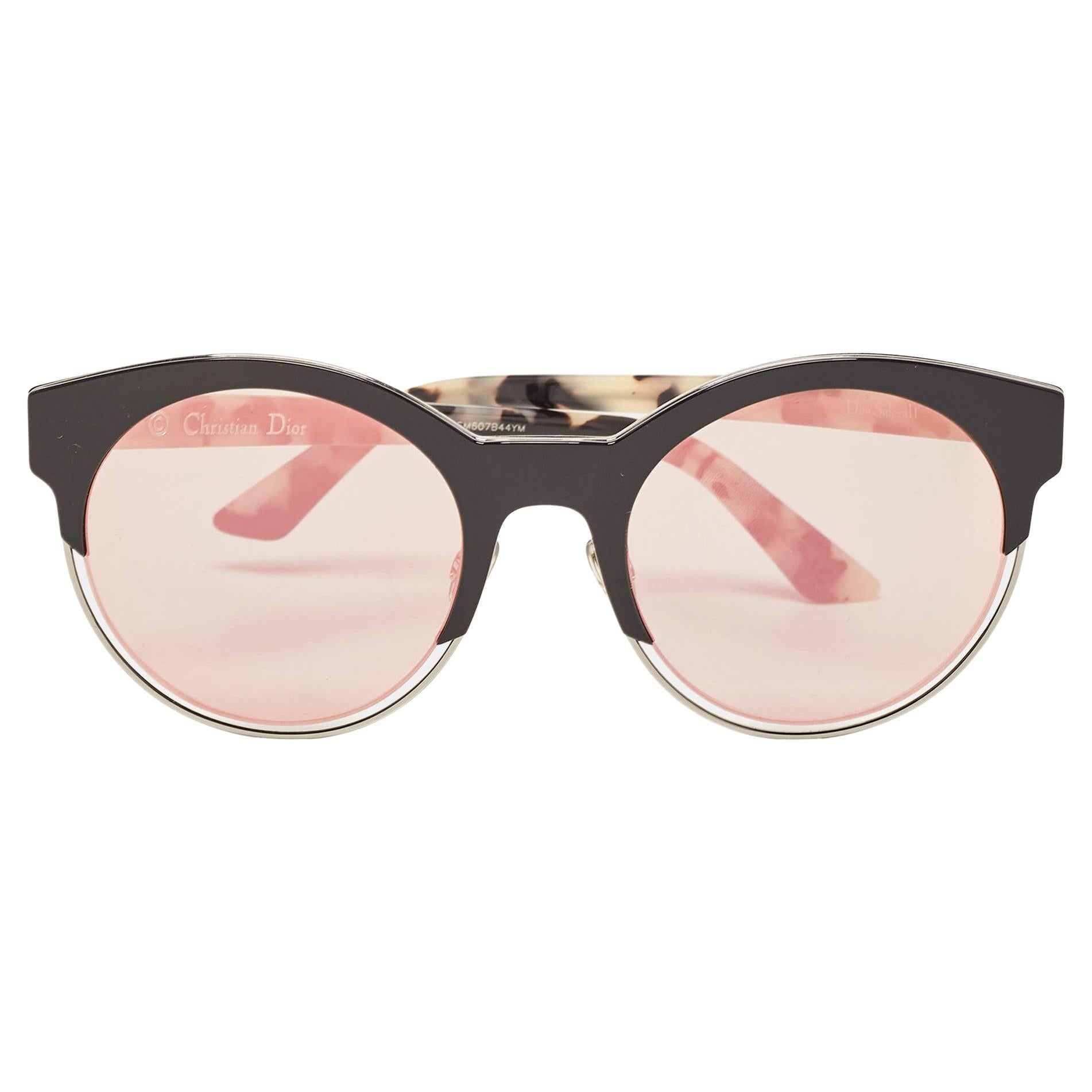 Dior Grün/Rosa verspiegelte DiorSideral1 runde Sonnenbrille