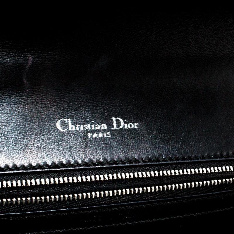 Women's Dior Green Printed Leather Large Diorama Stitch Detail Flap Shoulder bag