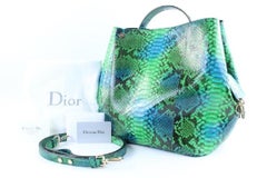 Dior Green Python Diorific Hobo 2way Bag 3DR01