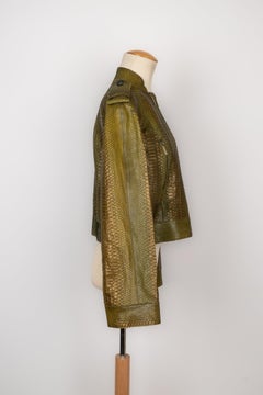 Dior Green Snake Jacket with Bronze Reflection