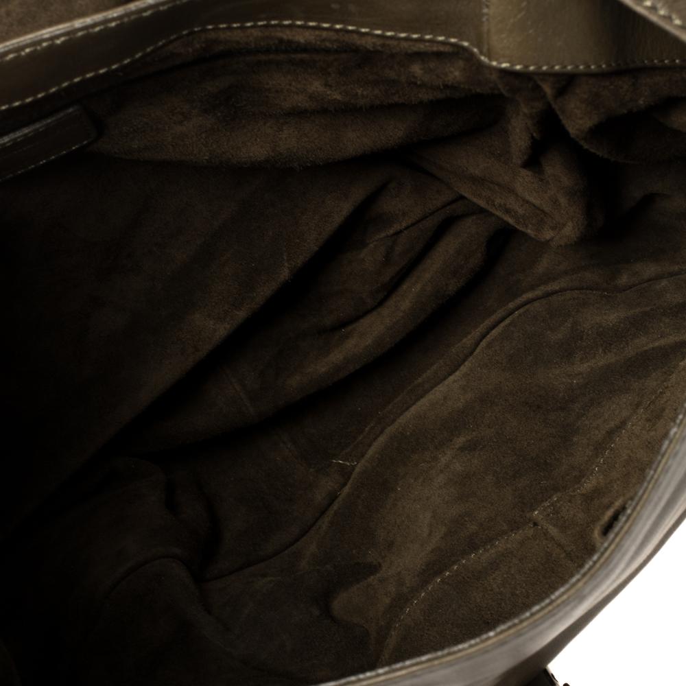 Dior Green Suede And Leather Rebelle Hobo 4