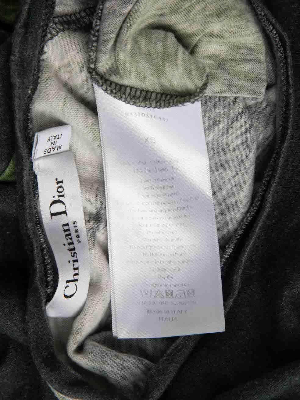 Dior Green Tie Dye J'Adior T-Shirt Size XS For Sale 3