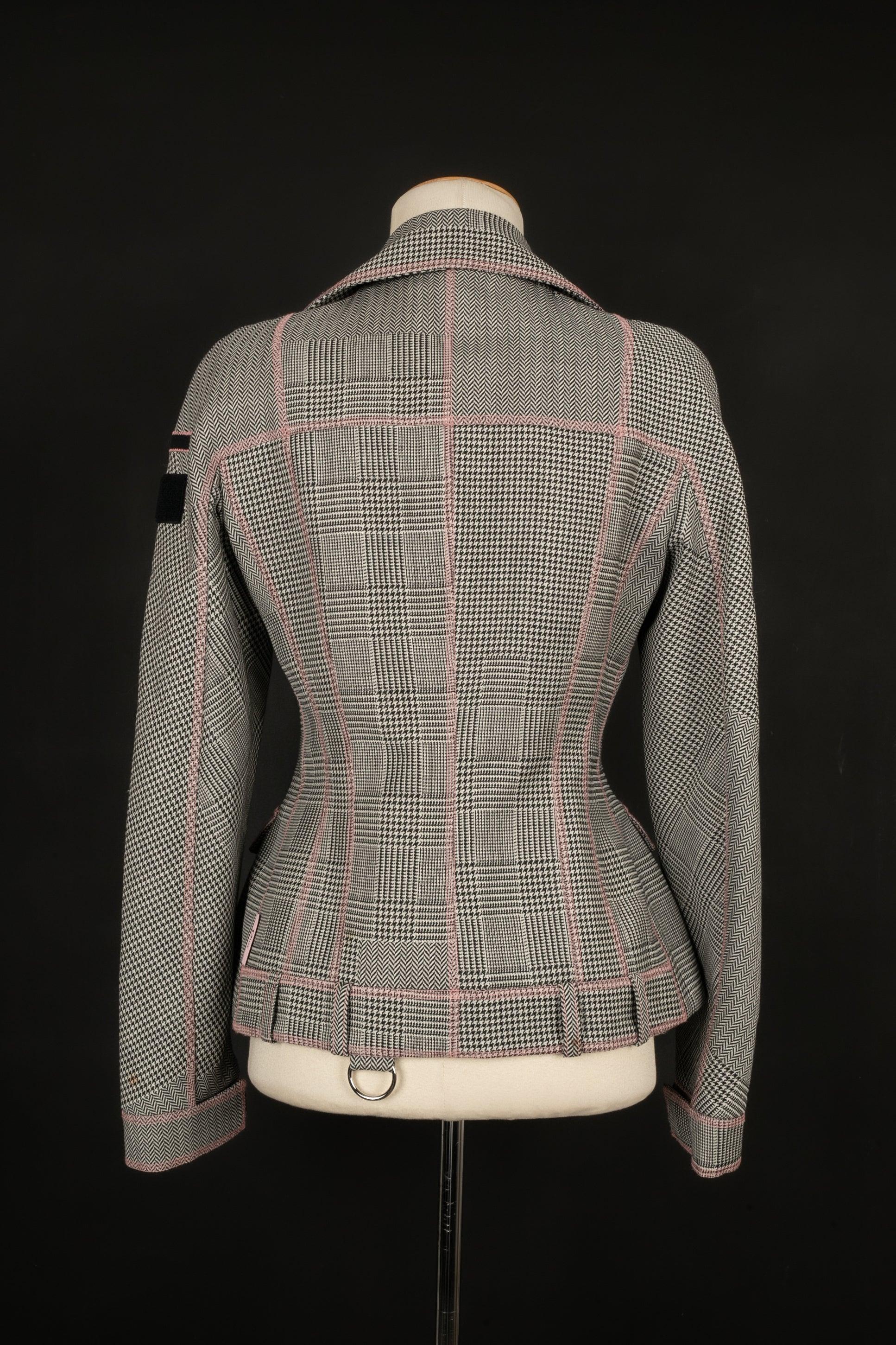 Dior Grey and Pink Wool and Silk Set Spring, 2005 In Excellent Condition For Sale In SAINT-OUEN-SUR-SEINE, FR