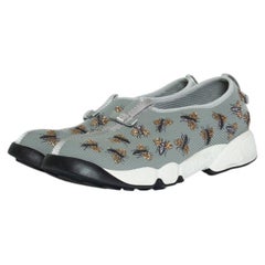 Dior, grey bee embellished mesh fusion sneakers