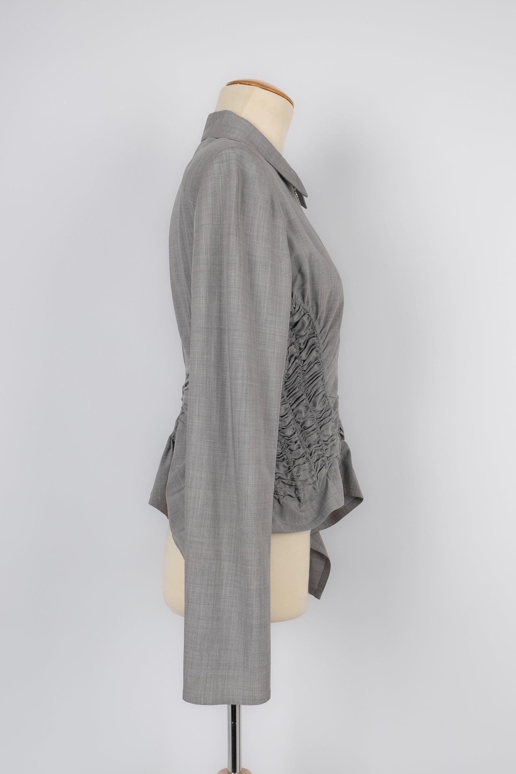 Women's Dior Grey Blended Wool Short Jacket, 2001 For Sale