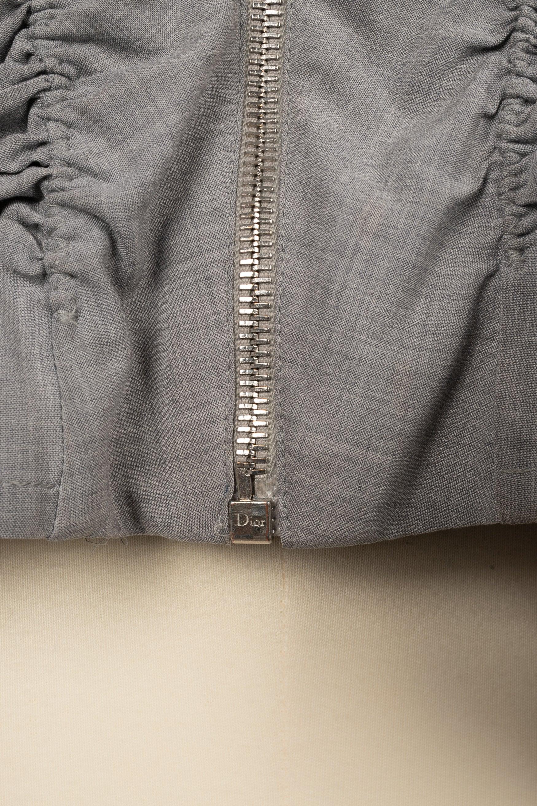 Dior Grey Blended Wool Short Jacket, 2001 For Sale 1