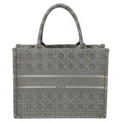 Dior Grey Cannage Canvas Small Book Tote
