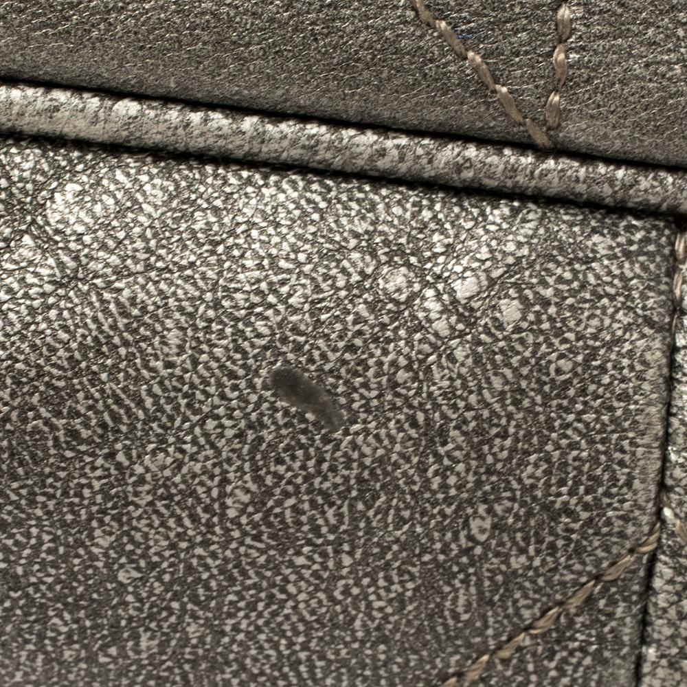 Graue Dior Cannage-Lederklappe Hobo 6