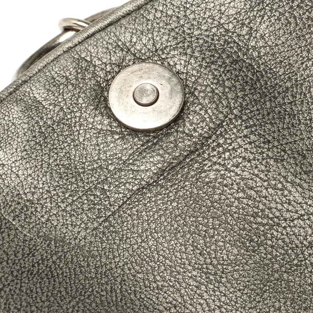 Graue Dior Cannage-Lederklappe Hobo 2
