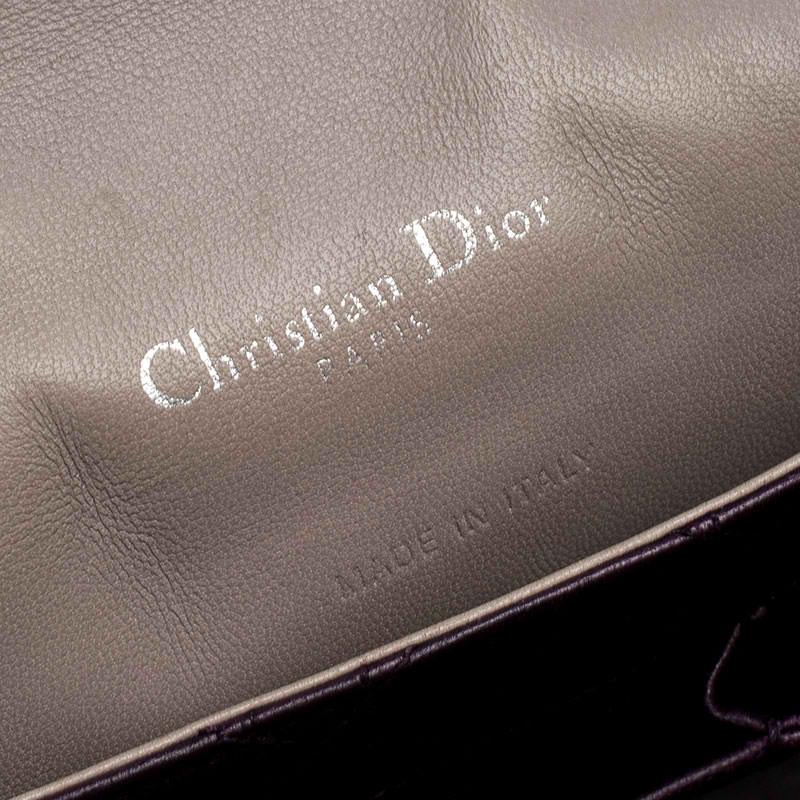 Gray Dior Grey Cannage Leather Large Miss Dior Flap Bag