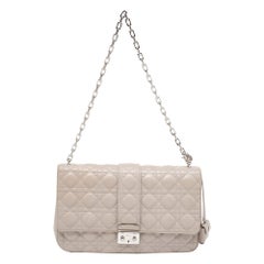 Dior Grey Cannage Leather Large Miss Dior Shoulder Bag