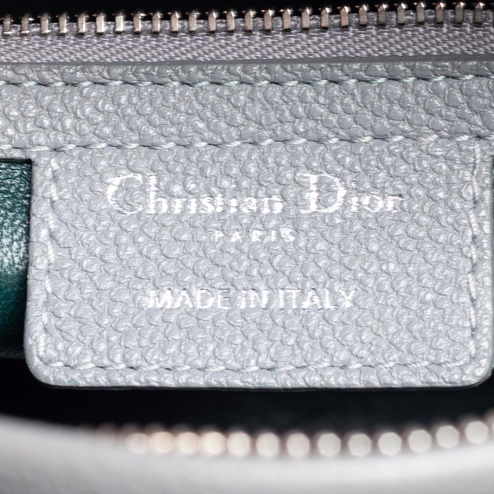 Dior Grey Cannage Leather Medium Lady Dior Tote 6