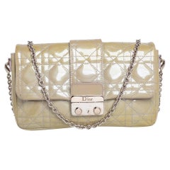 Dior Grey Cannage Patent Leather Miss Dior Promenade Pouch Bag