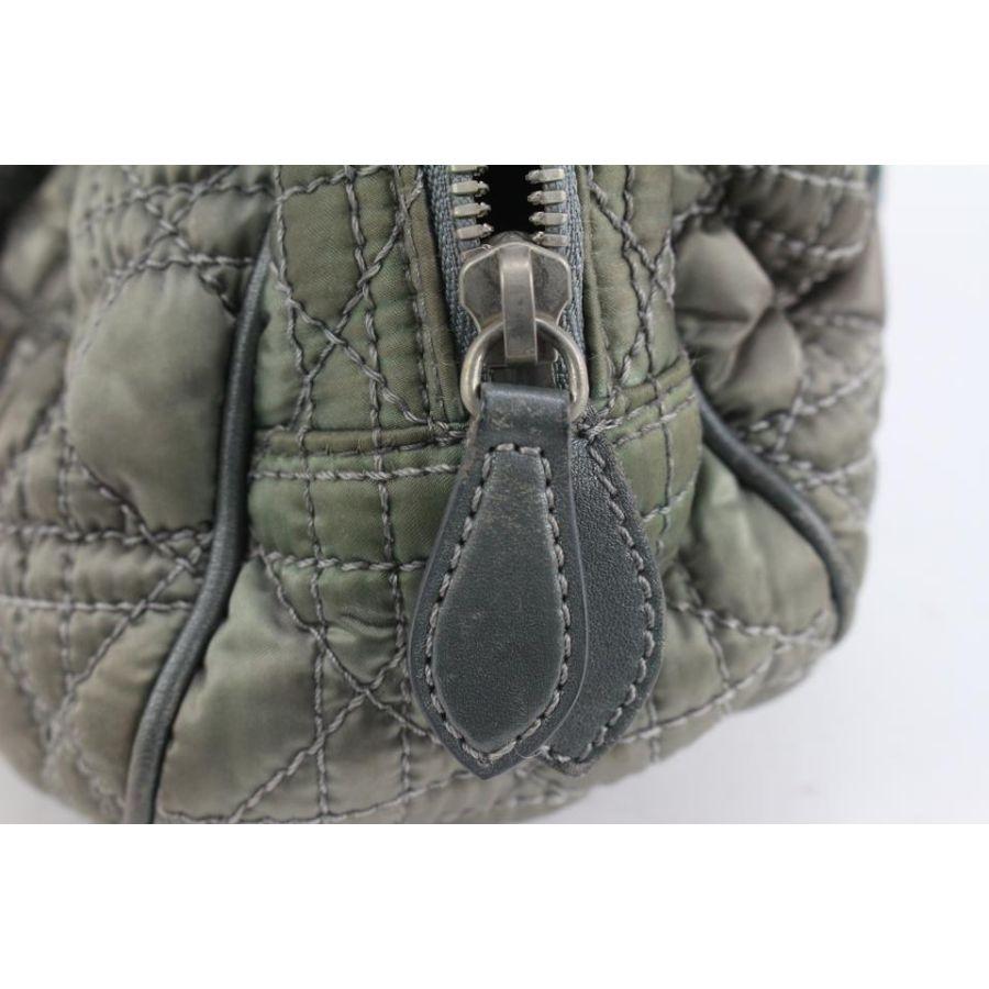 Dior Grey Cannage Quited Mini Lady Boston Braided Handle Bag 14da721 6