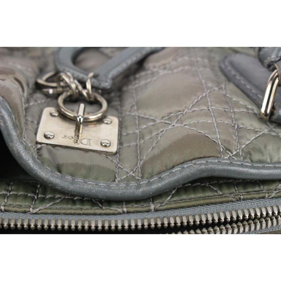 Dior Grey Cannage Quited Mini Lady Boston Braided Handle Bag 14da721 7