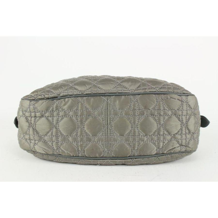 Dior Grey Cannage Quited Mini Lady Boston Braided Handle Bag 14da721 2