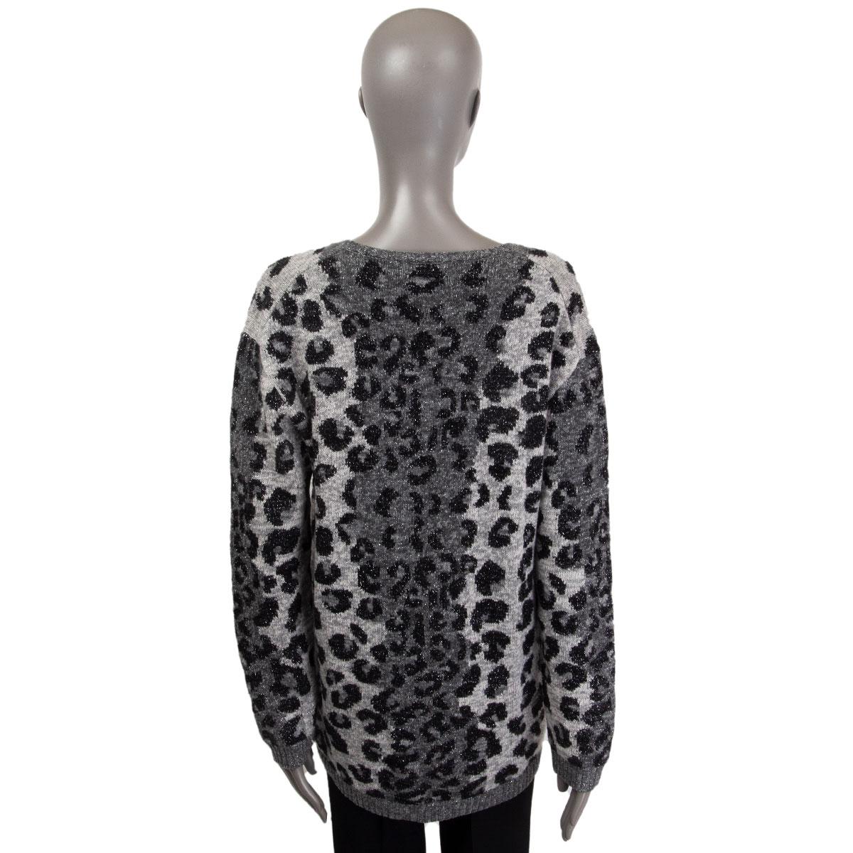 leopard v neck sweater