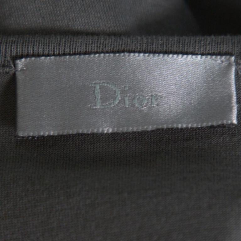 Women's Dior Grey Cotton Open Asymmetric Tank Top S For Sale