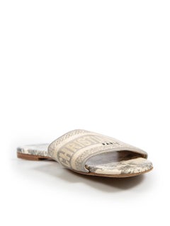 Dior Grey Dway Toile de Jouy Slides Size IT 39