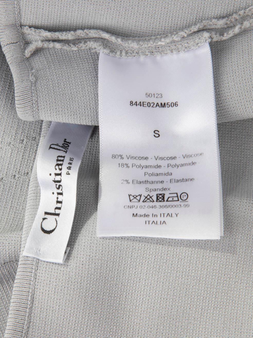 Women's Dior Grey J'adior Embroidered Logo Bralette Top Size S