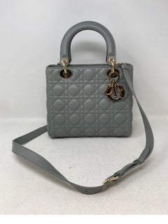 Dior Grey Lady Dior Medium Bag