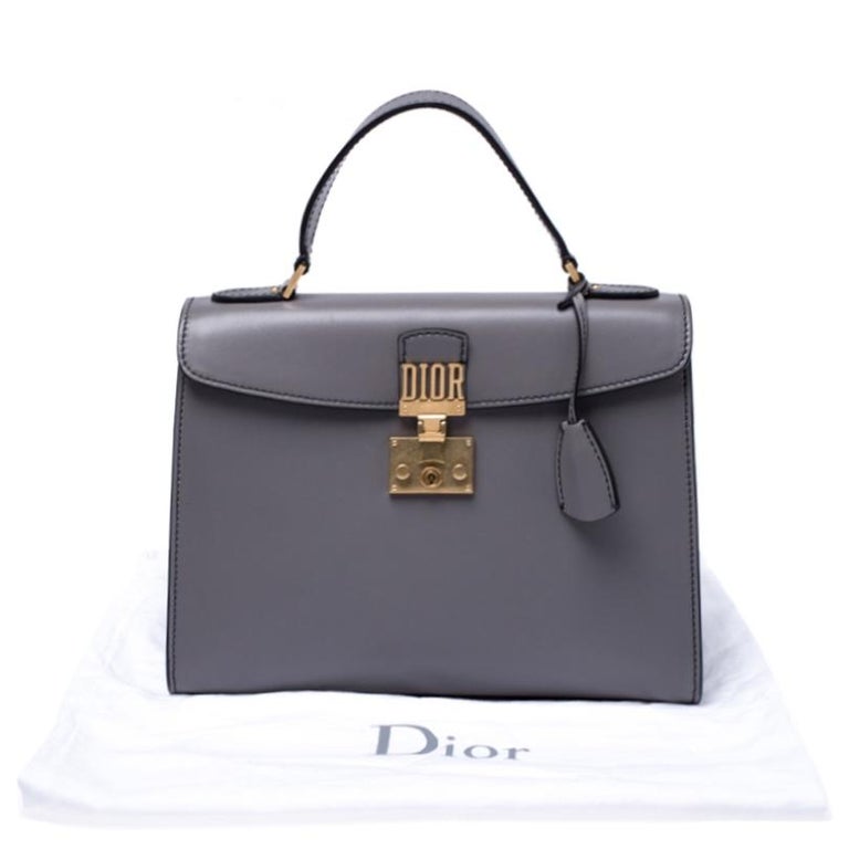 Dior Grey Leather Dior Addict Top Handle Bag For Sale at 1stDibs dior
