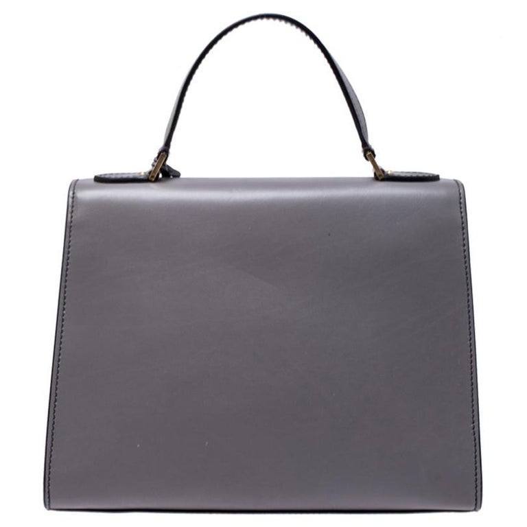 Dior Grey Leather Dior Addict Top Handle Bag For Sale at 1stDibs dior