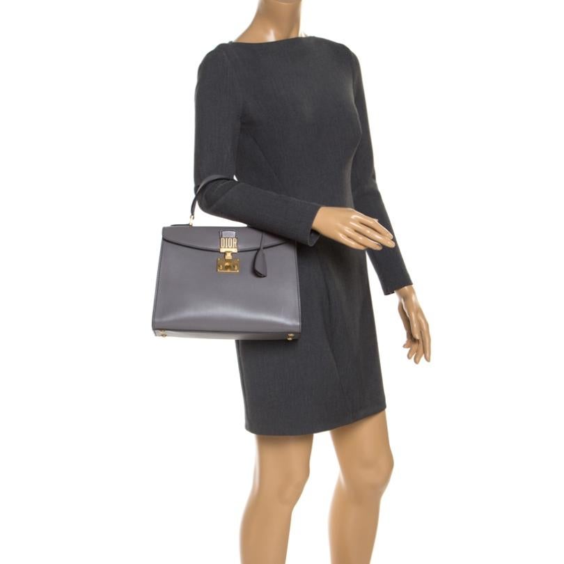 Dior Grey Leather Dior Addict Top Handle Bag For Sale at 1stDibs | dior ...