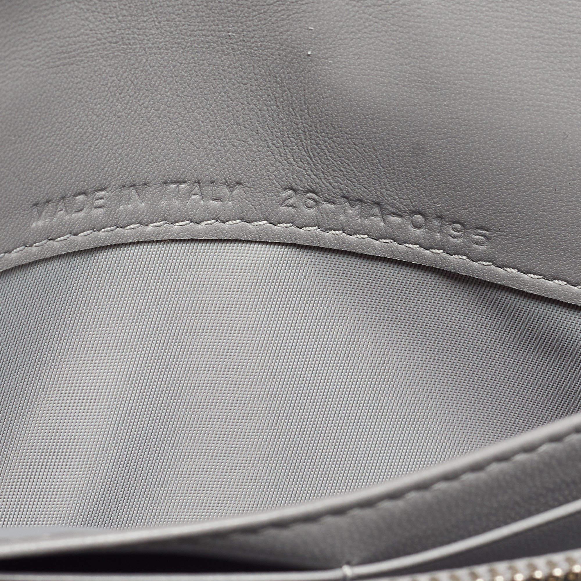 Dior Grey Leather Diorama Wallet on Chain 4