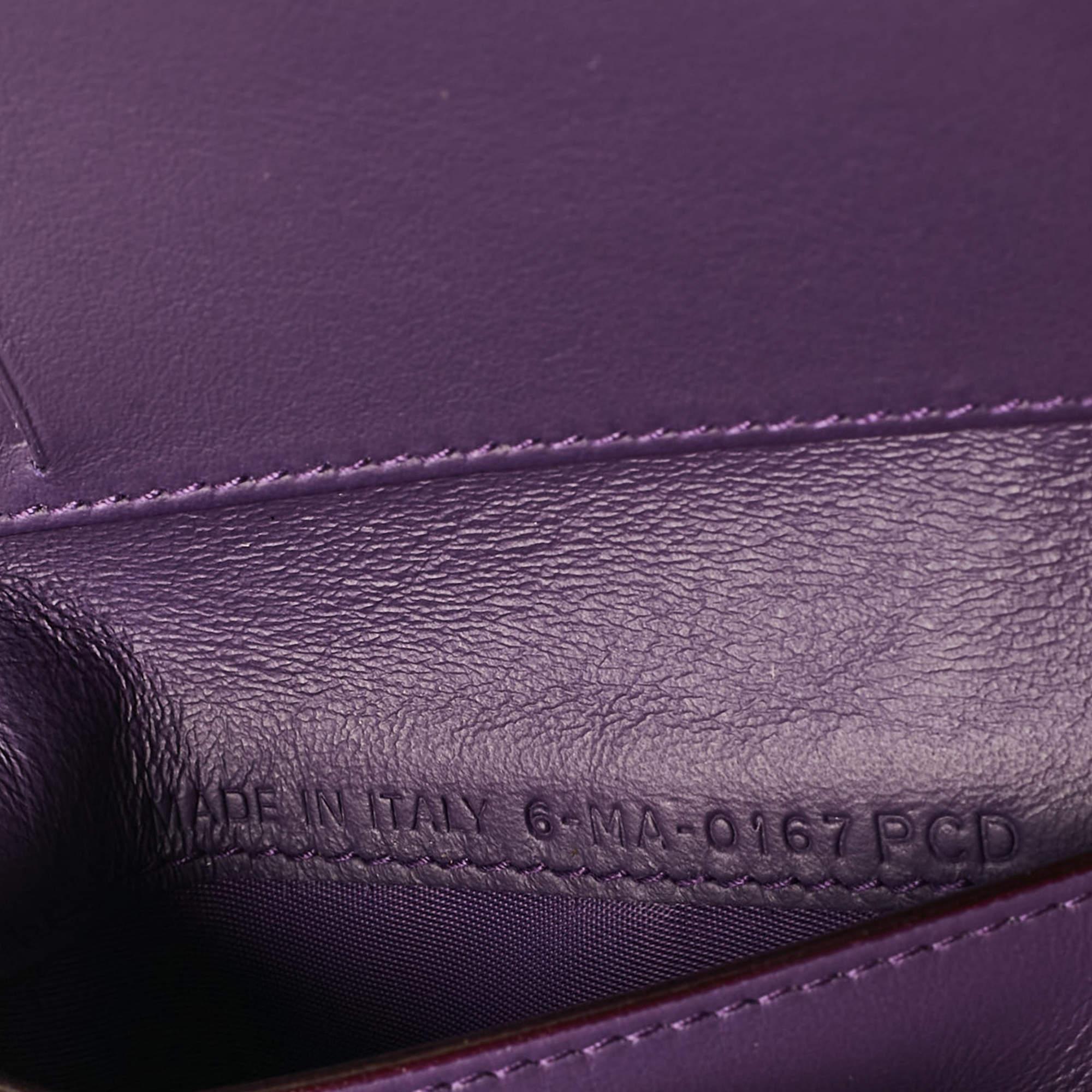 Dior Grey Leather Diorissimo Envelope Compact Wallet 3
