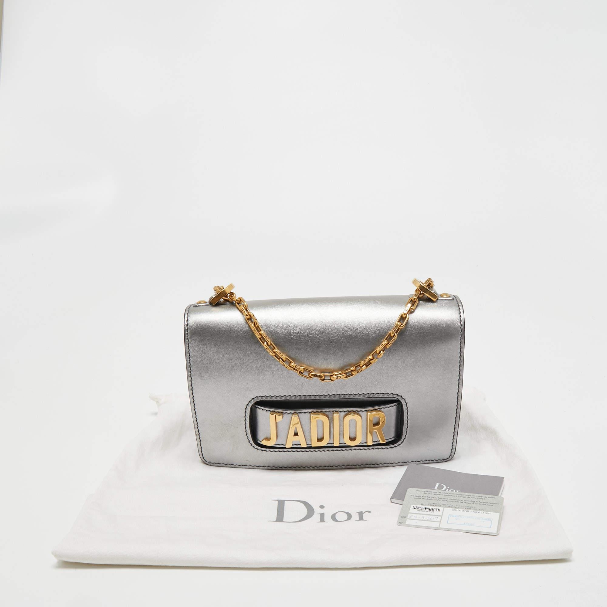 Dior Grey Leather J'adior Shoulder Bag 8