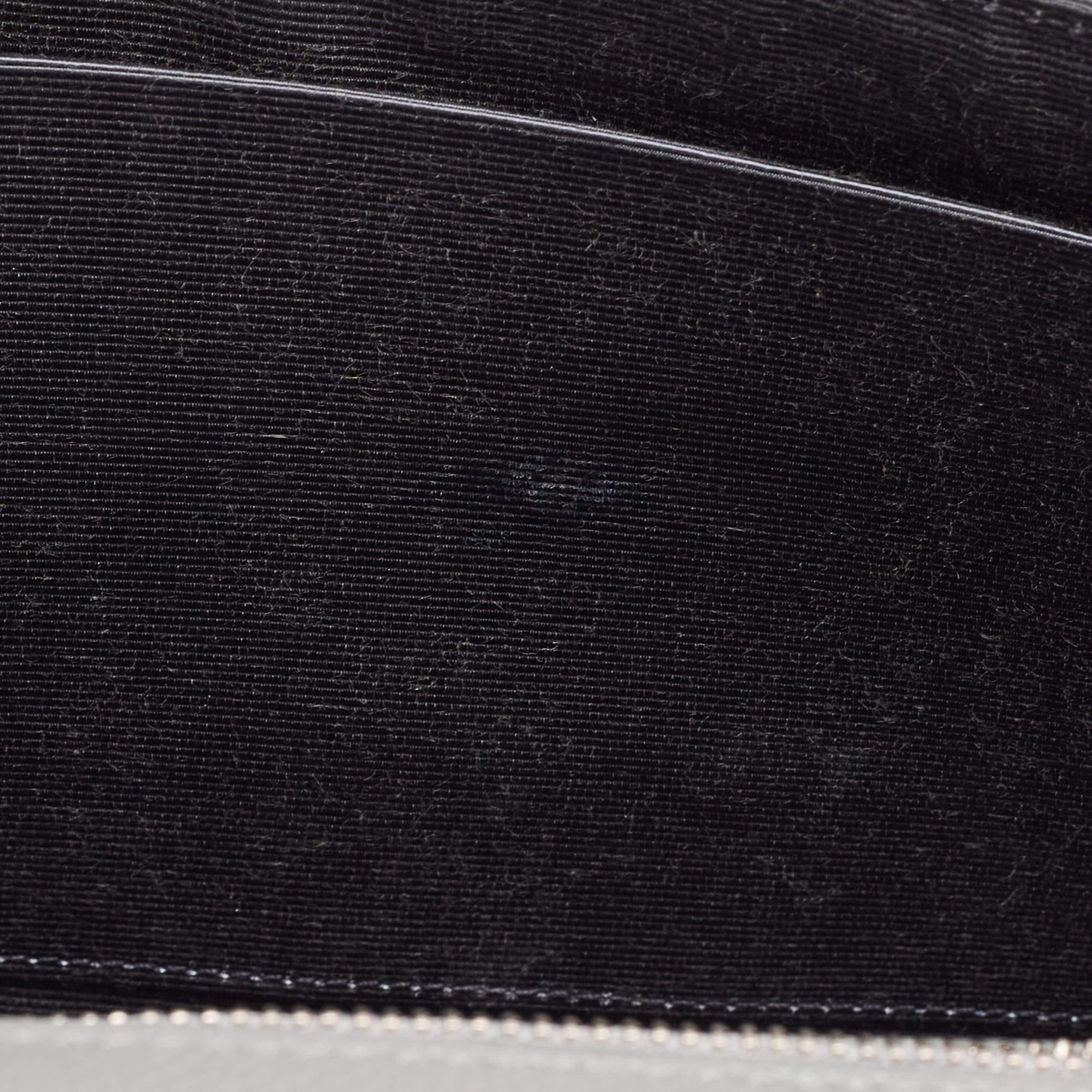 Dior Grey Leather Medium Diorama Flap Shoulder Bag For Sale 1