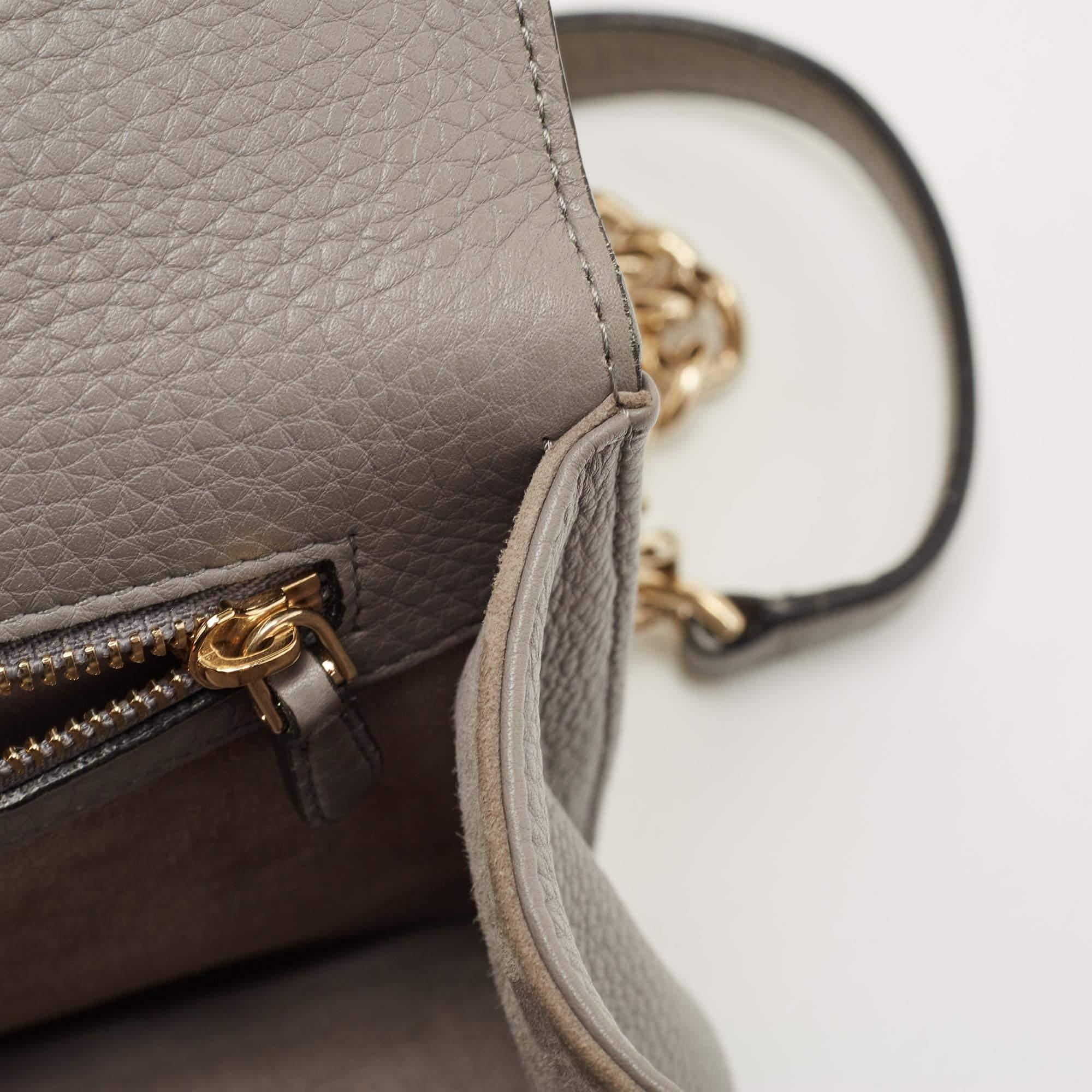 Dior Grey Leather Medium Diorama Shoulder Bag 5