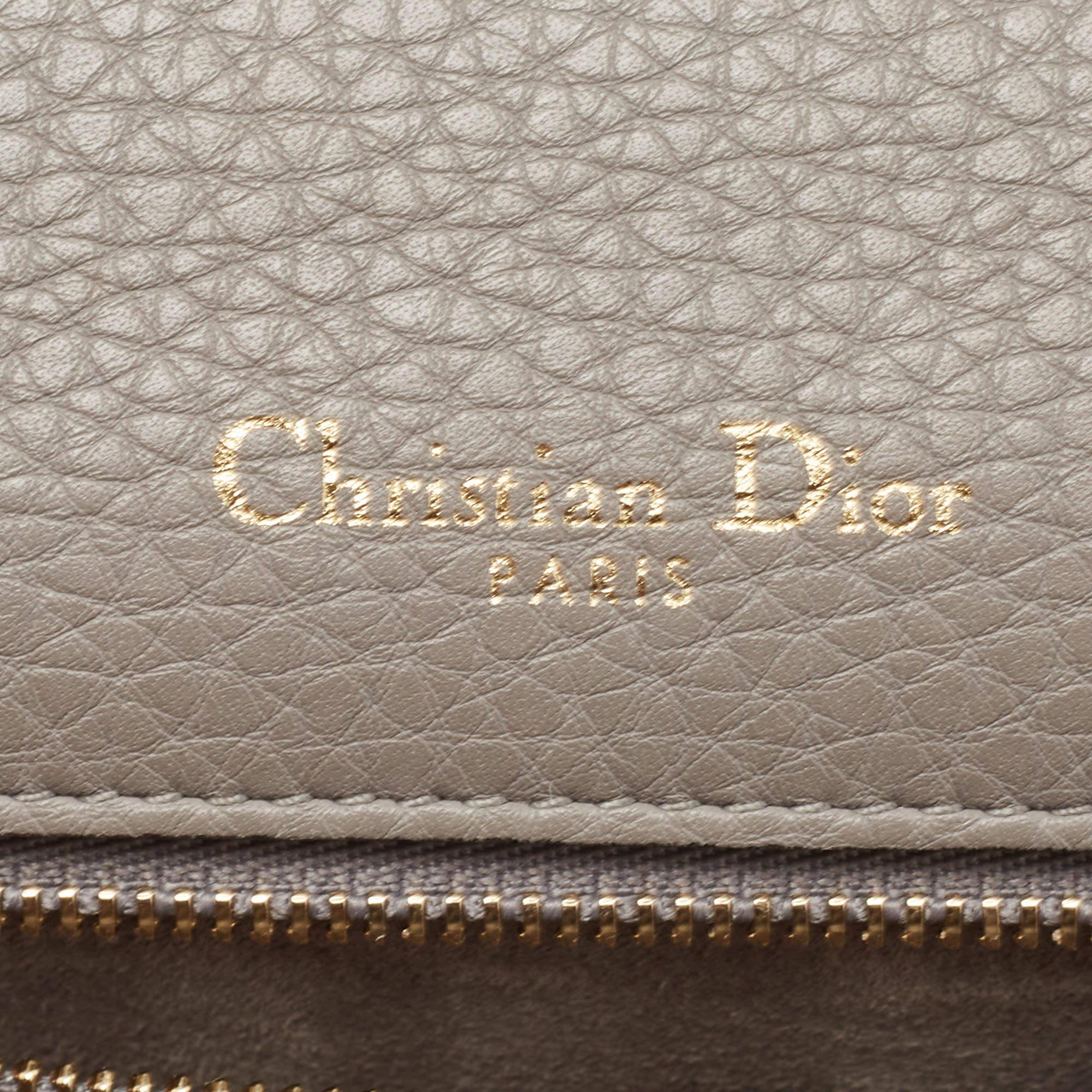 Dior Grey Leather Medium Diorama Shoulder Bag 9