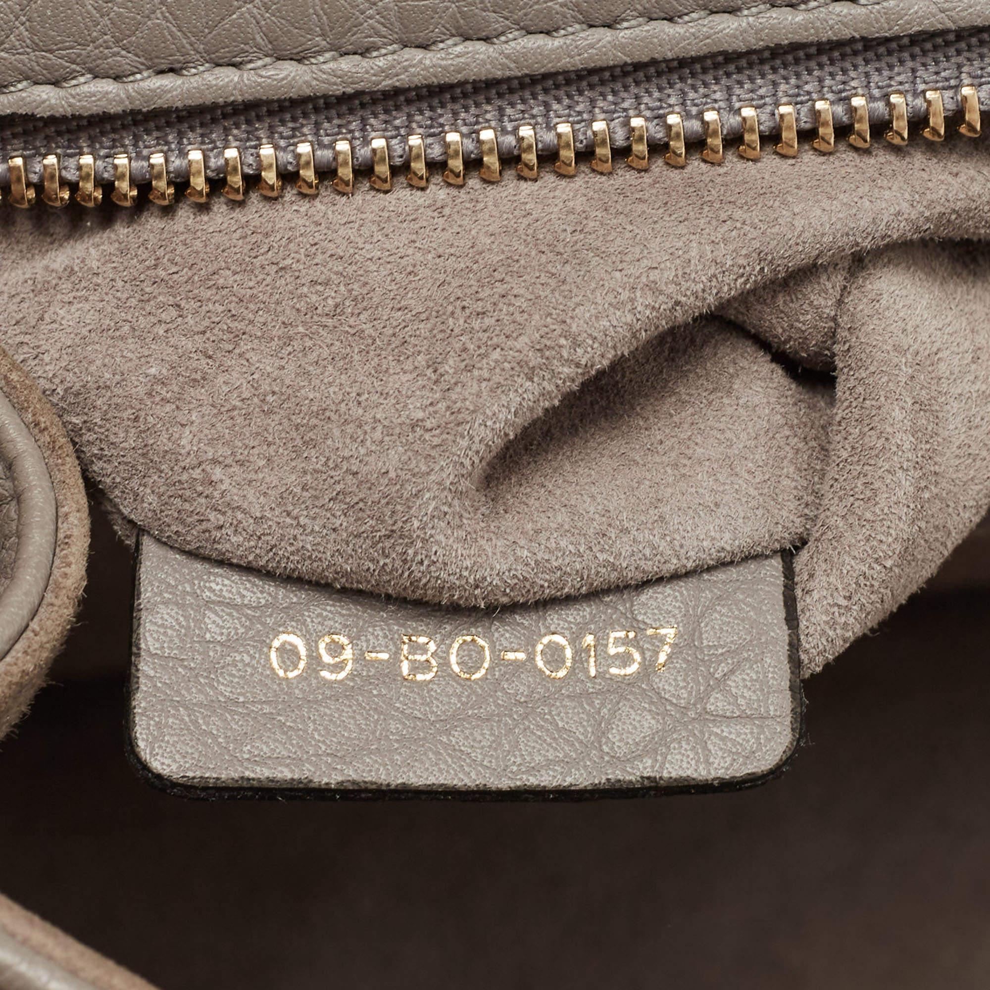 Dior Grey Leather Medium Diorama Shoulder Bag 10