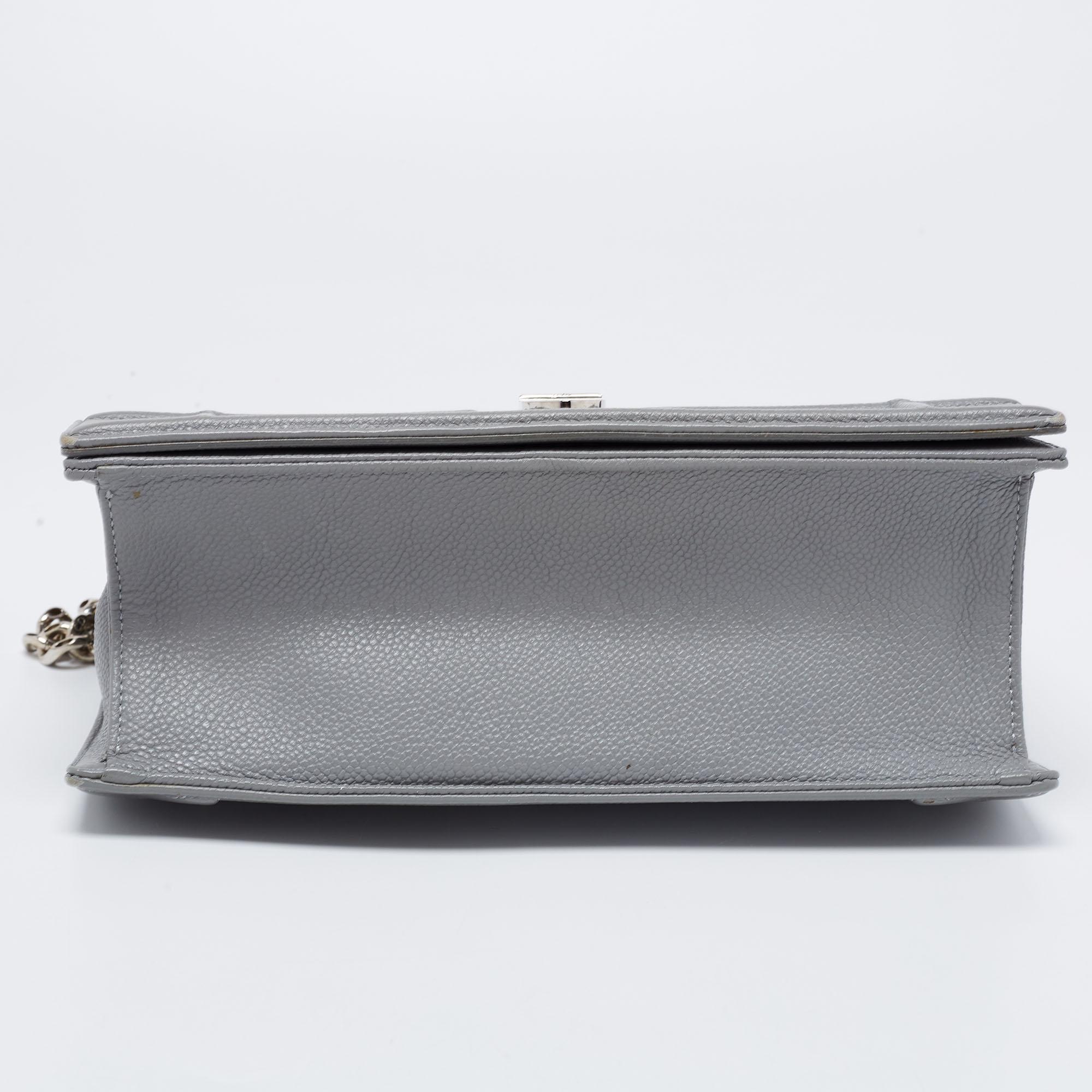 Dior Grey Leather Medium Diorama Shoulder Bag 1
