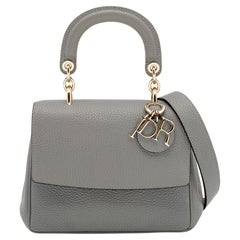 Dior Grey Leather Mini Be Dior Flap Bag