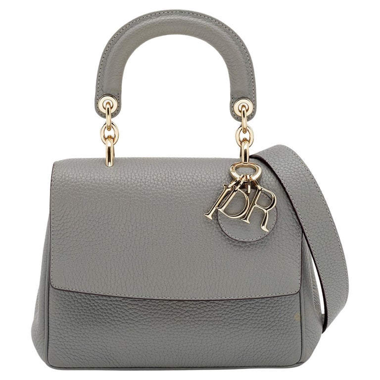 Dior Grey Leather Mini Be Dior Flap Bag at 1stDibs | 09-bo-0129, be dior  bag, dior 09-bo-0129