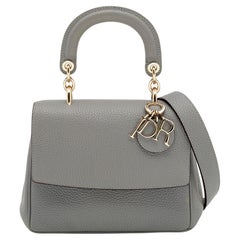 Mini sac à rabat Be Dior Be Dior en cuir gris