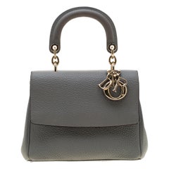 Dior Grey Leather Mini Be Dior Shoulder Bag
