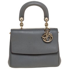 Dior Grey Leather Mini Be Dior Top Handle Bag
